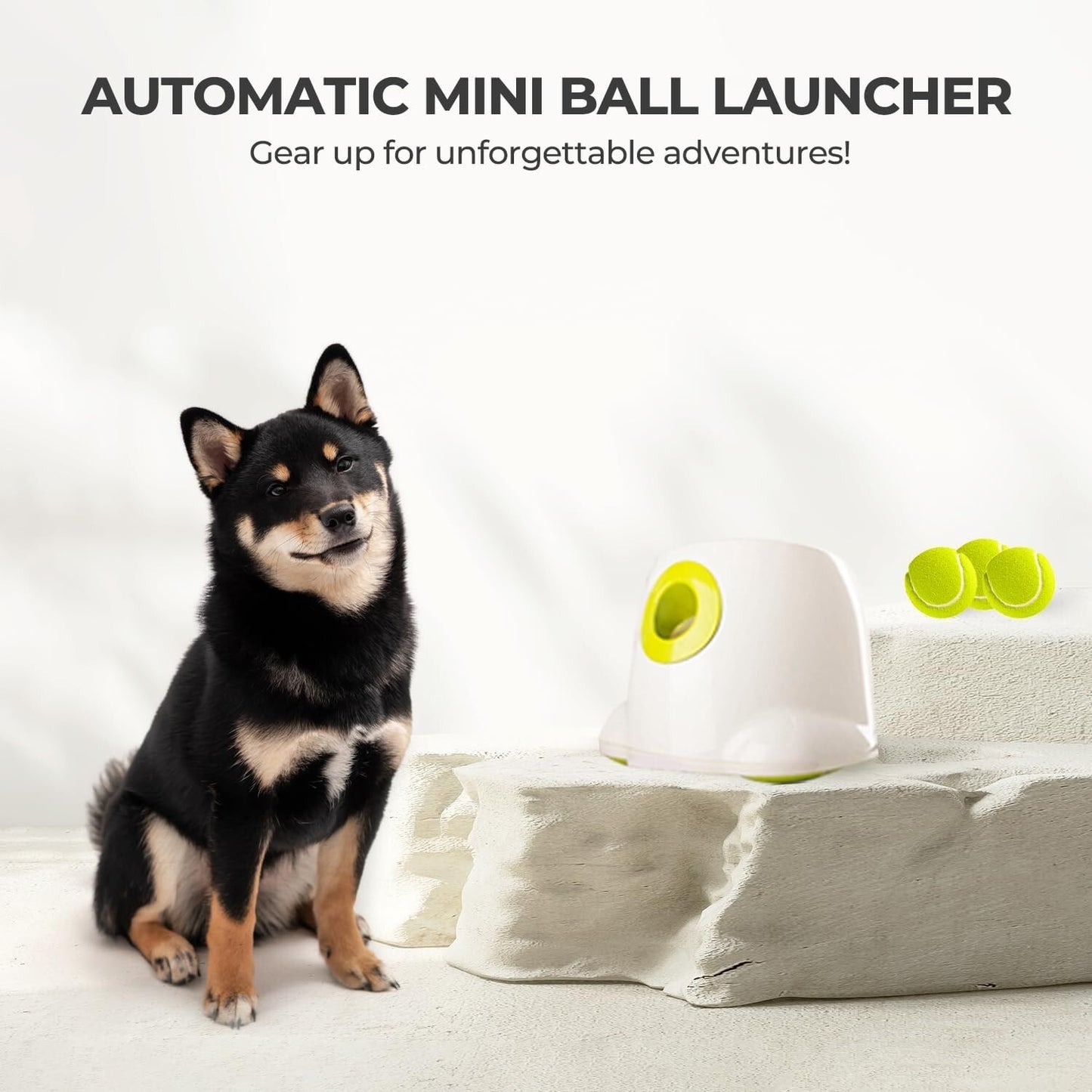 automatic dog ball launcher - interactive tennis ball thrower for dogs