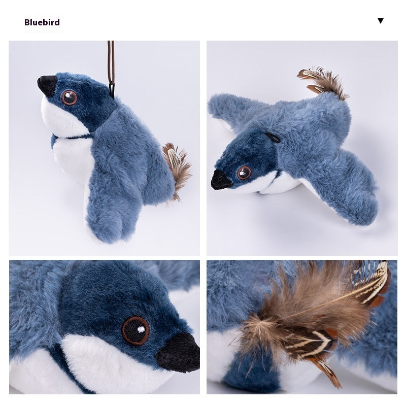 interactive cat plush toys for indoor cats automatic flapping bird cat toy usb rechargeable electronic pet enrichment toys