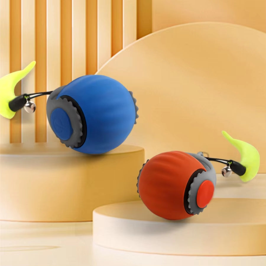 cat interactive ball toys automatic rolling ball faux tail rechargeable smart pet electric toy dog cat training imitate mouse