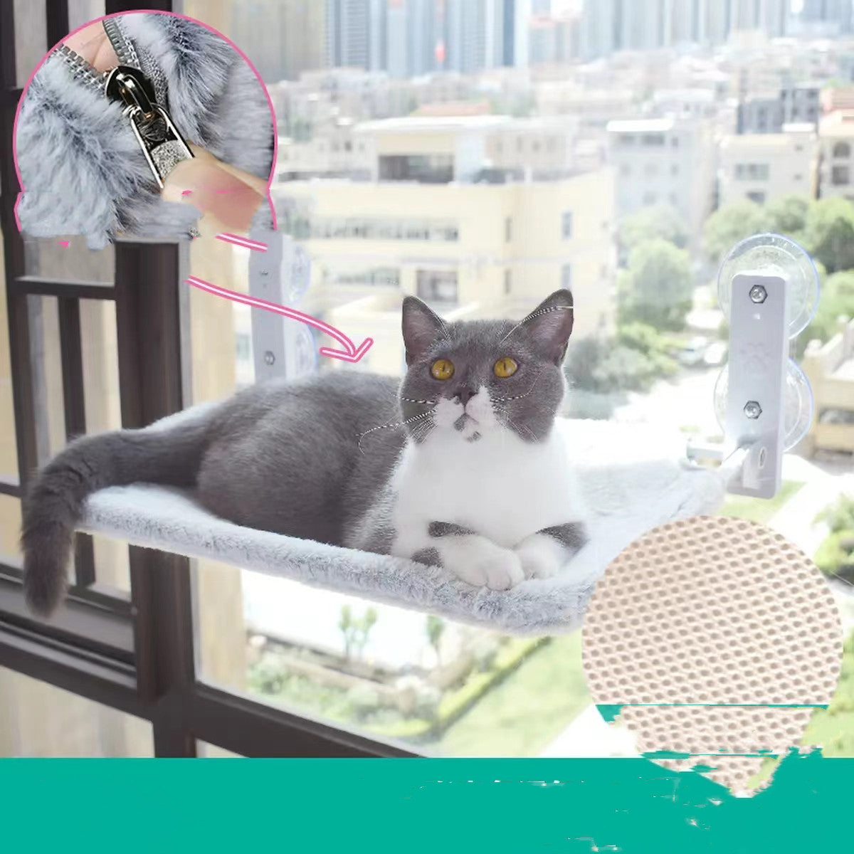 cat suction cup window glass hammock pet cat pets products