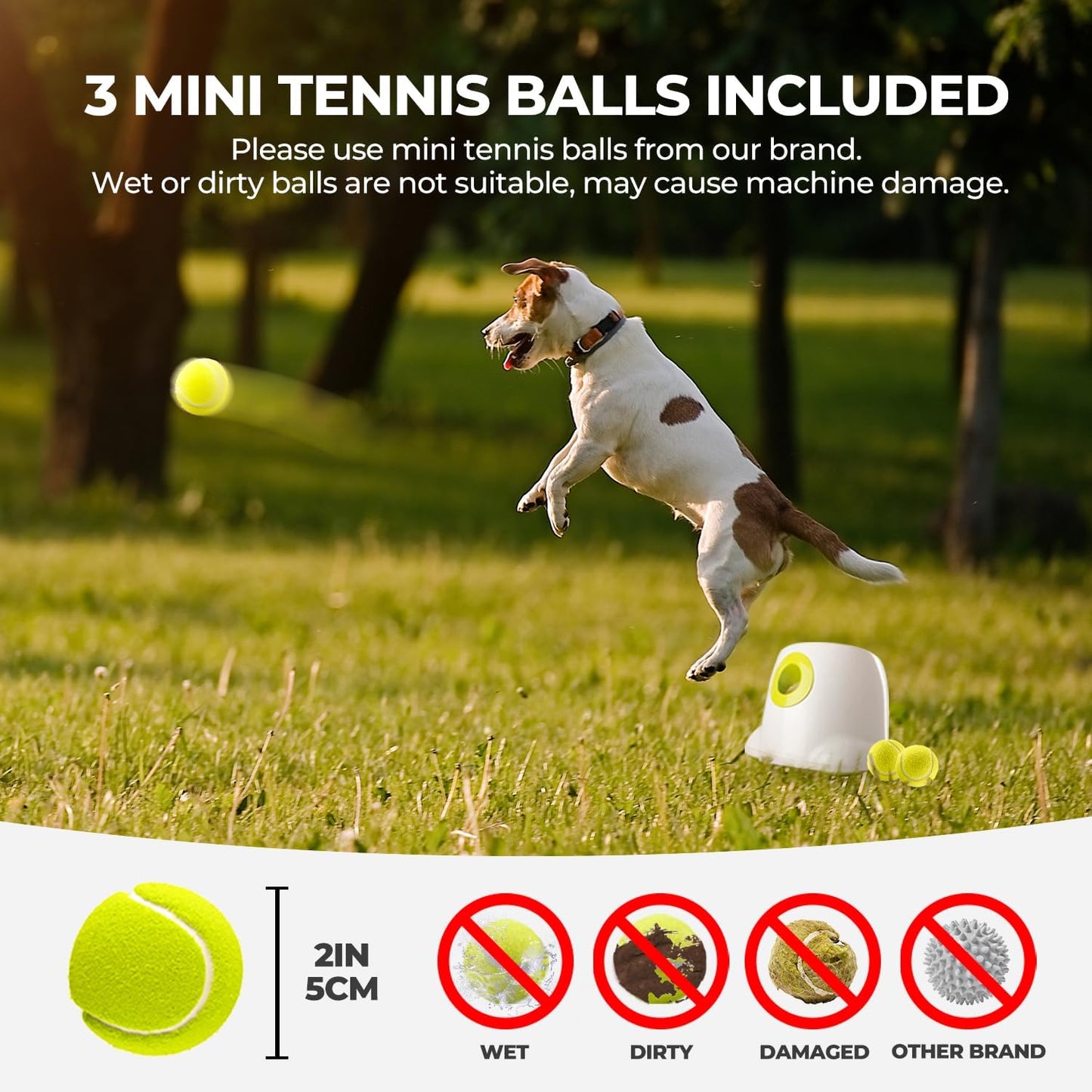 dog pet toys tennis launcher automatic throwing machine pet ball throw device 3/6/9m section emission with 3 balls dog training