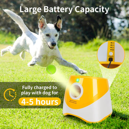 Dog Launcher Automatic Dogs Chase Toy Tennis Throwing Pinball Machine Fun Interactive Throw Rechargable Catapult USB Charging