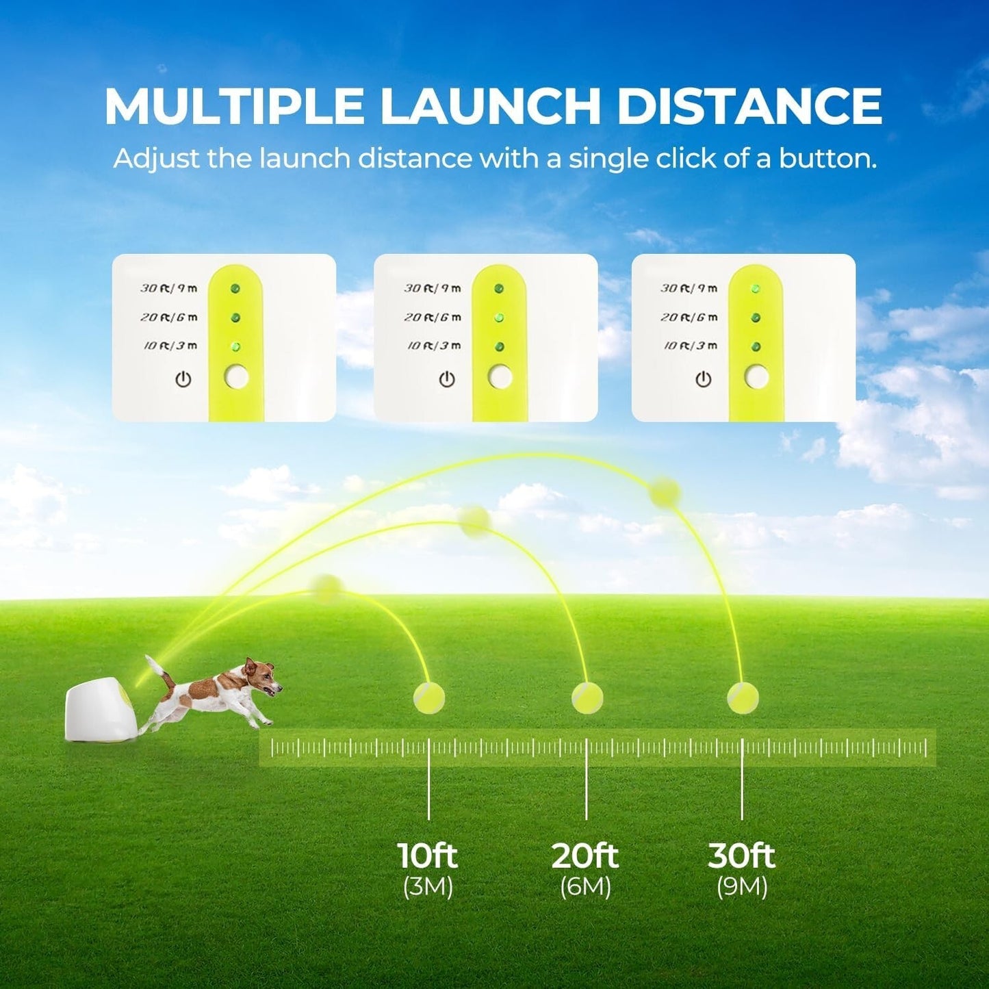automatic dog ball launcher - interactive tennis ball thrower for dogs