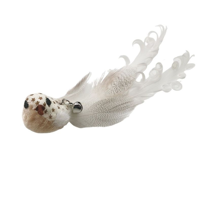 hands-free wire feather cat toy – suction cup teaser wand with flexible steel wire